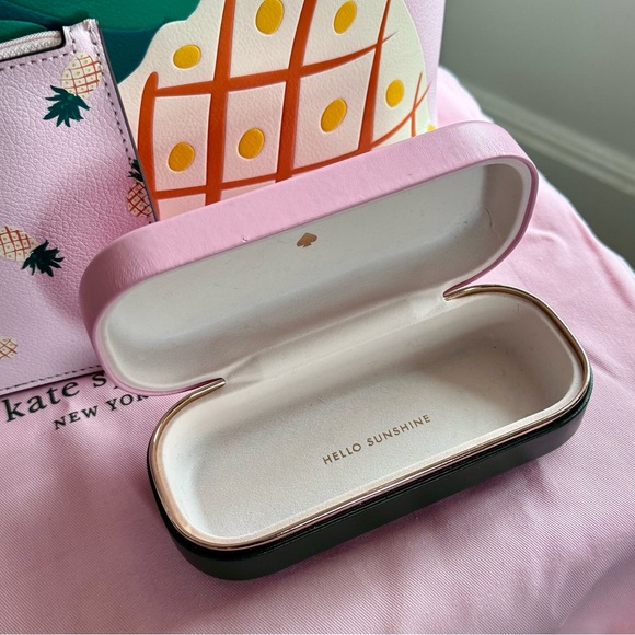 KATE SPADE NEW YORK Leather Colada Pineapple Tote Shoulder Bag with accessories - Picture 12 of 13